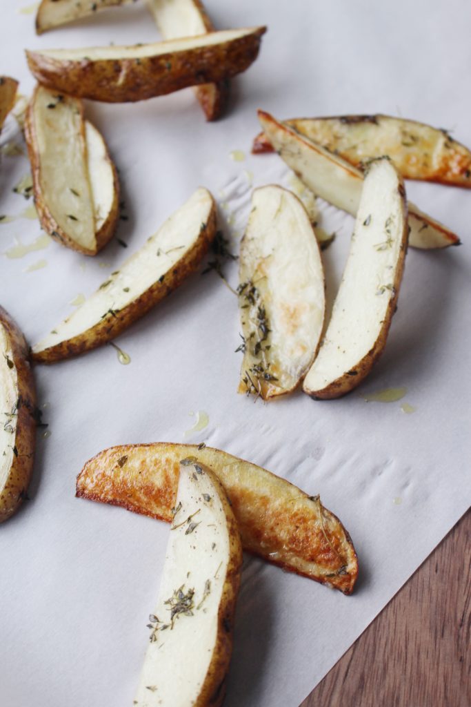 Thyme Garlic Potato Wedges Simply J And K